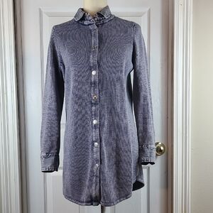 Pbj Blues Tunic Snap Cardigan